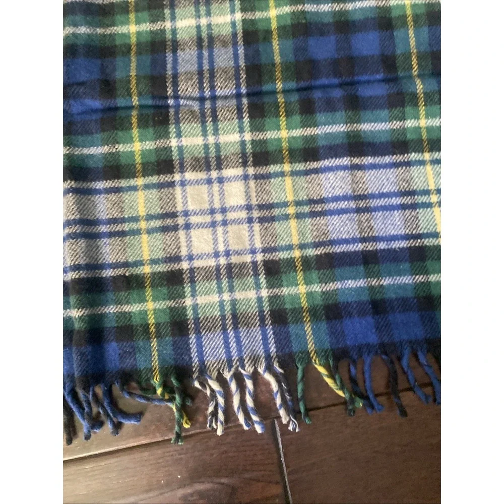 Vintage Faribault Woolen Blackwatch Tartan Plaid WOOL Throw Blanket 51